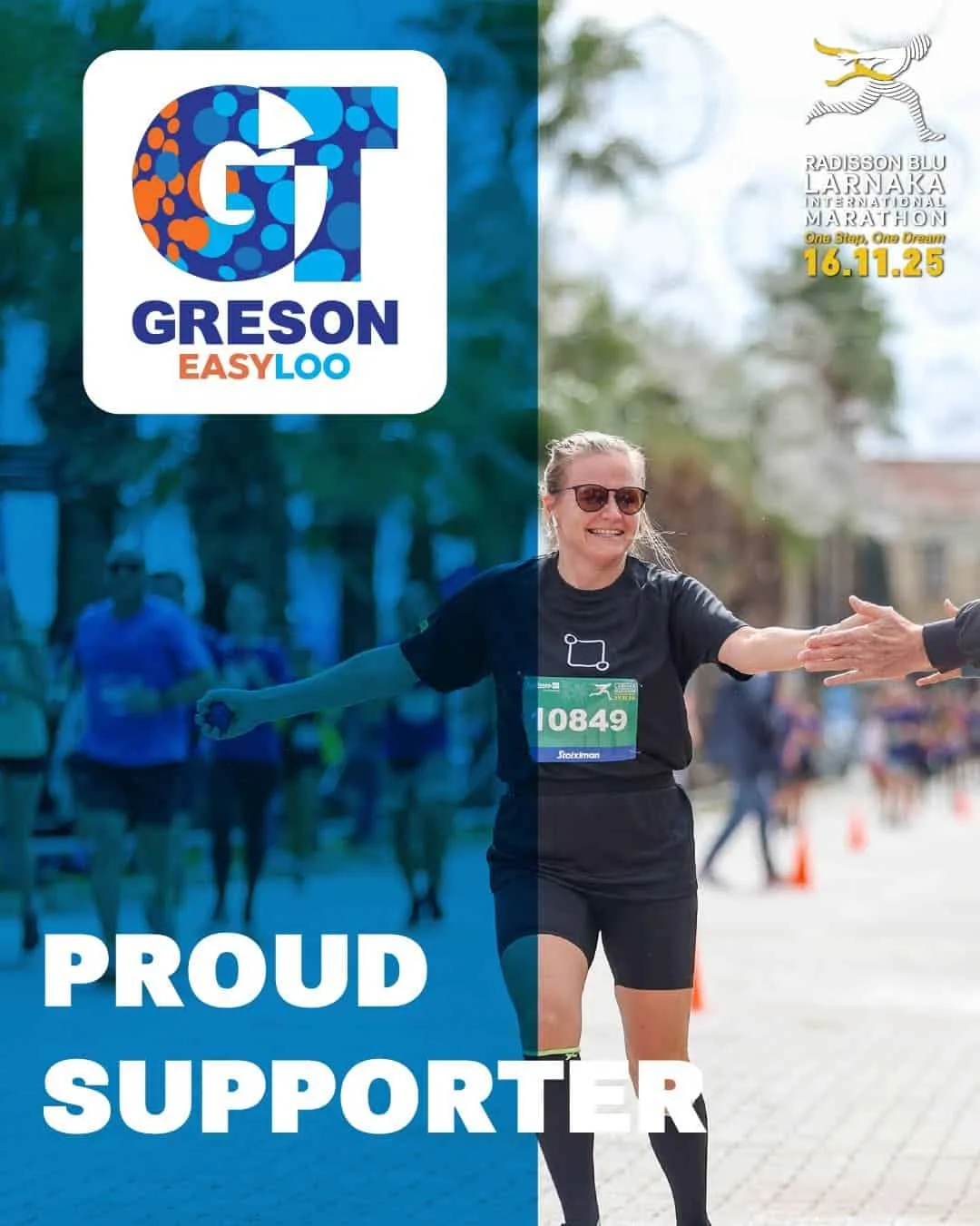 GRESON EASYLOO — Proud Supporter of Radisson Blu Larnaka Marathon 2025